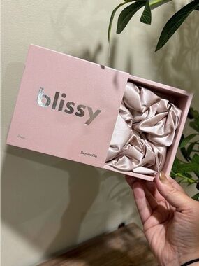 Blissy Satin OverSized Scrunchie in Pink